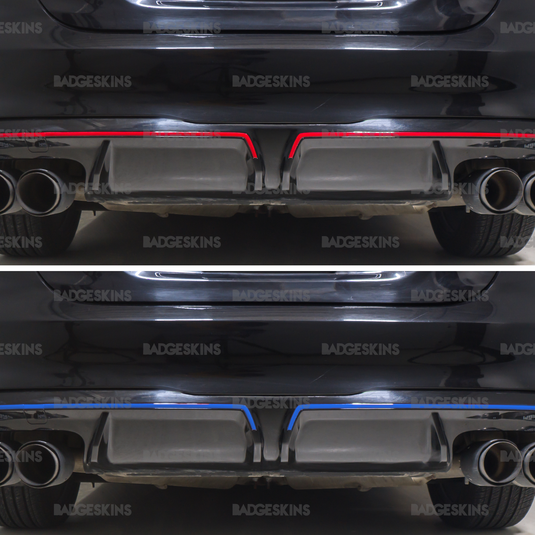 Kia - 3rd Gen FL - Forte GT - Rear Bumper Red Stripe Overlay