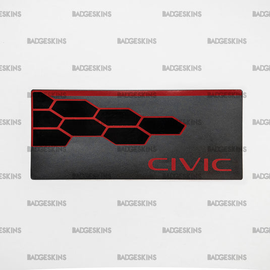 Honda - 11th Gen - Civic - Sunvisor Warning Label Civic Style Overlay
