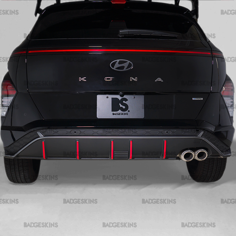Load image into Gallery viewer, Hyundai - 2nd Gen - Kona N Line - Rear Bumper Diffuser Accent Overlay