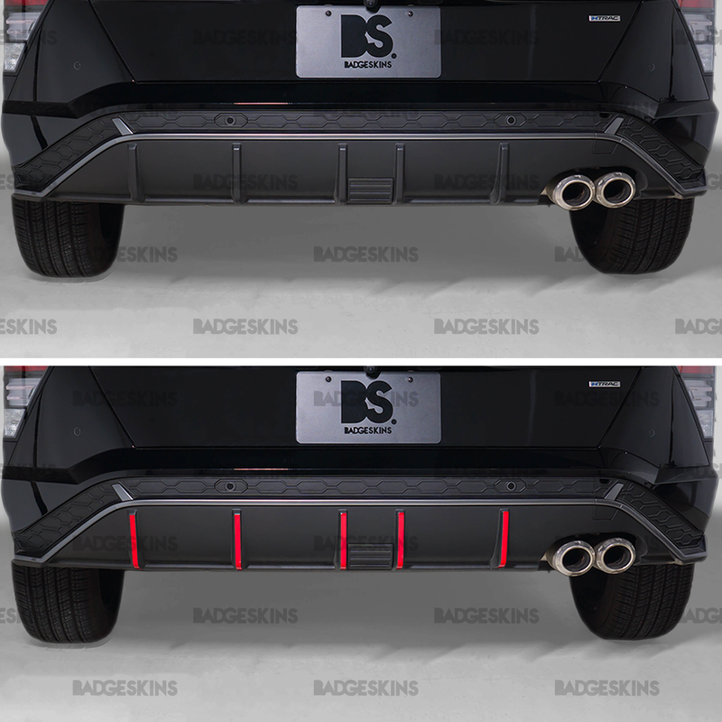 Load image into Gallery viewer, Hyundai - 2nd Gen - Kona N Line - Rear Bumper Diffuser Accent Overlay