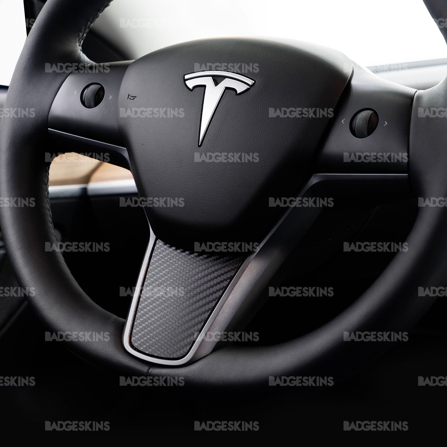 Tesla 1st Gen Model 3 Steering Wheel Center Spoke Overlay