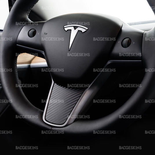 Tesla - 1st Gen - Model 3 - Steering Wheel Center Spoke Overlay