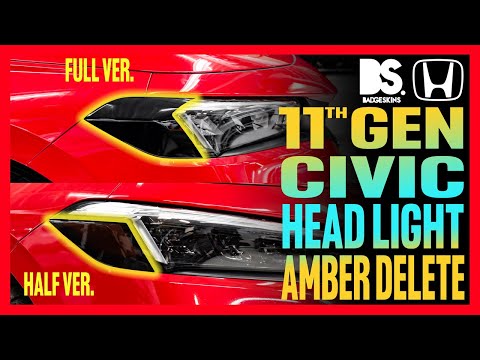 Load and play video in Gallery viewer, Honda - 11th Gen - Civic - Headlight Eyelid Amber Delete