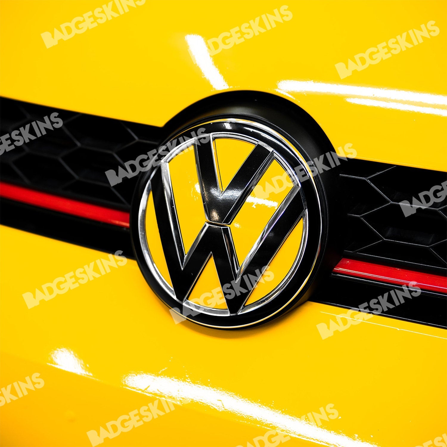 VW - MK2 - Tiguan - Front Non-Smooth VW Emblem Inlay – Badgeskins