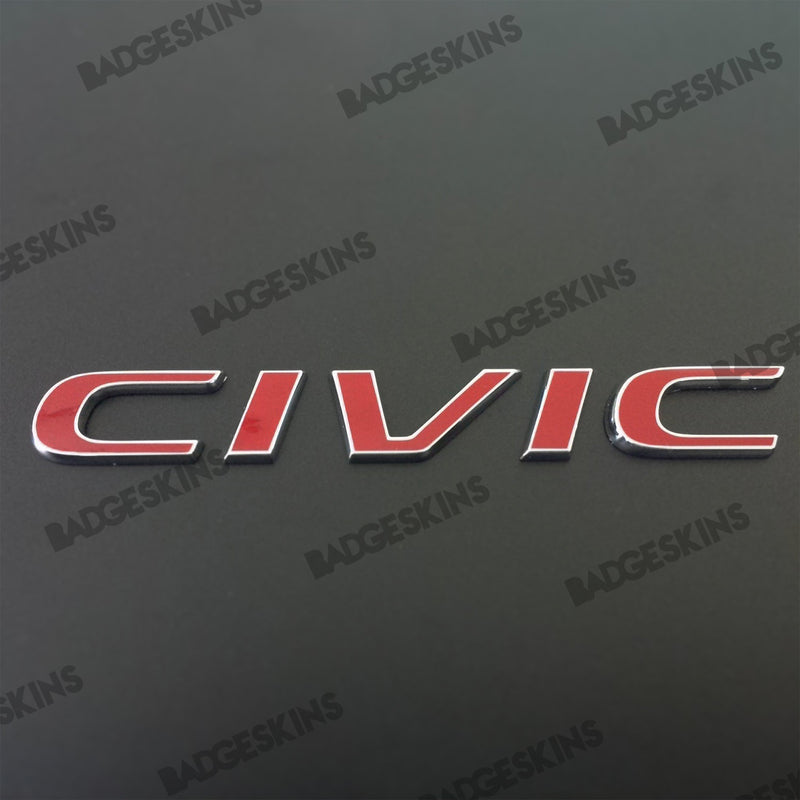 Load image into Gallery viewer, Honda - 10th Gen - Civic - Rear Civic Badge Overlay