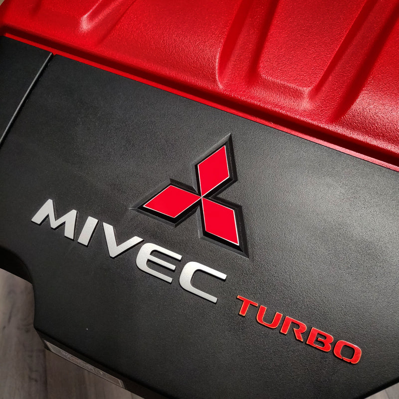 Load image into Gallery viewer, Mitsubishi - Lancer Evolution - Engine Cover Mitsubishi Emblem Overlay