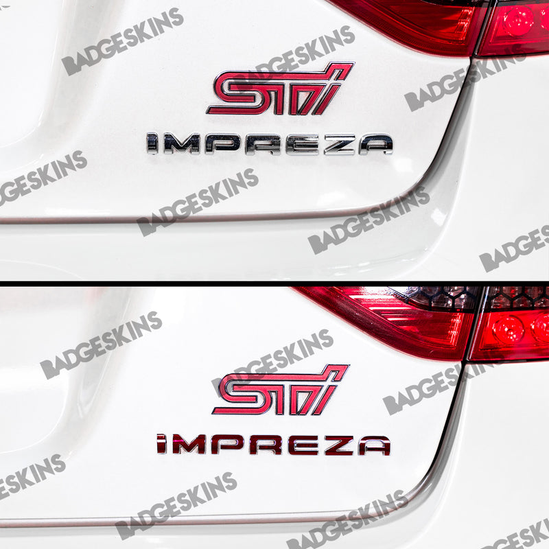 Load image into Gallery viewer, Subaru - Impreza - Rear Impreza Badge Overlay (08-14 Impreza/08-14 WRX/STI)