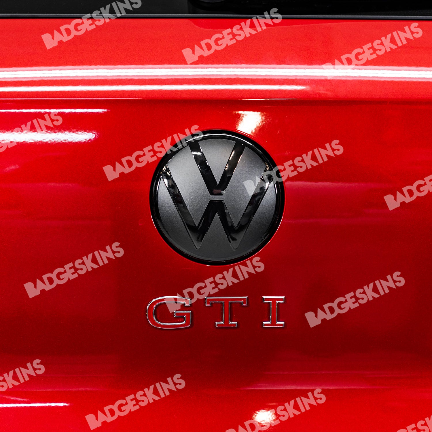 VW - MK8 - Golf - Front Smooth 1pc Tinted VW Emblem Overlay