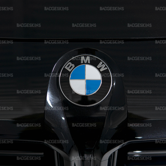 thumbnail image 2 of SuperWrappz Carbon Fiber Badge Overlay For BMW – Black & Blue, Pre-2017 Models 2 of 3