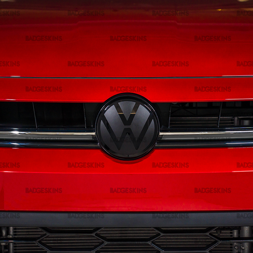 VW - MK8 - Jetta - Front Smooth 3pc VW Emblem Overlay