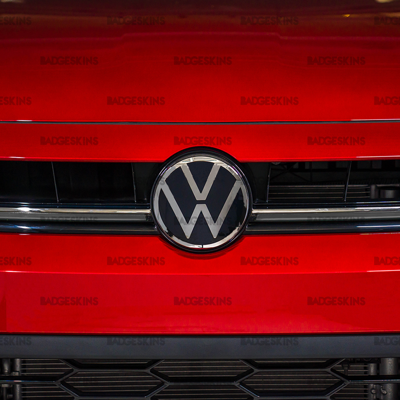 Load image into Gallery viewer, VW - MK8 - Jetta - Front Smooth 3pc VW Emblem Overlay
