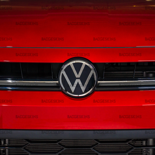 VW - MK8 - Jetta - Front Smooth 3pc VW Emblem Overlay