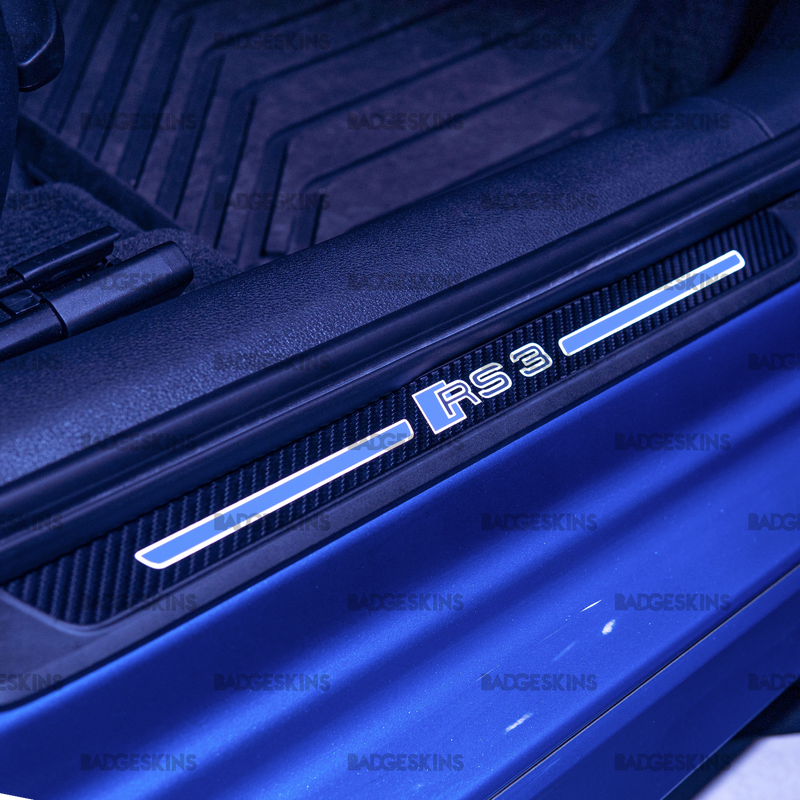 Load image into Gallery viewer, Audi - 8V - RS3 - Doorsill RS3 Chrome Overlay
