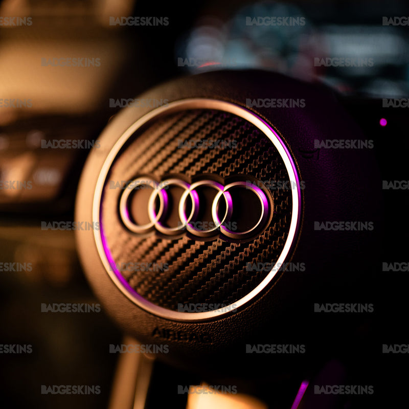 Load image into Gallery viewer, Audi - 8Y - S3 - CF Steering Wheel Airbag Overlay

