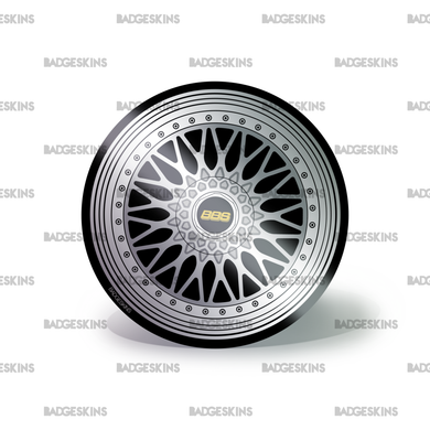 Wheel Decal - BBS RS Silver