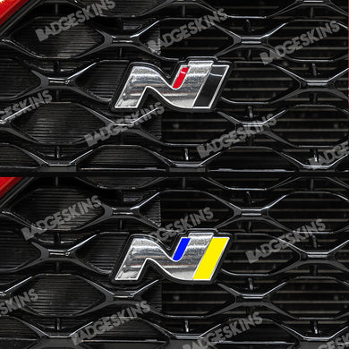 Hyundai - 2nd Gen - Veloster N - Front Grille N Flag Badge Inlay