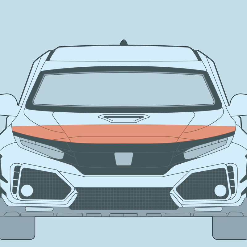 Load image into Gallery viewer, Honda - 10th Gen - Civic Type R - Partial Hood PPF
