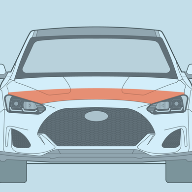 Hyundai - 2nd Gen - Veloster - Partial Hood PPF