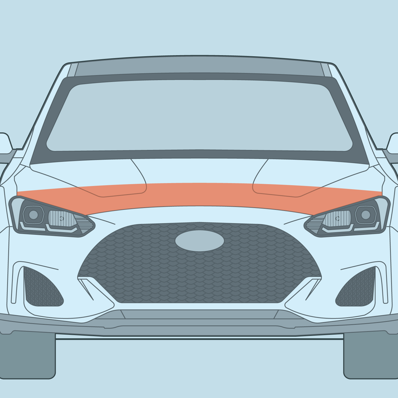 Load image into Gallery viewer, Hyundai - 2nd Gen - Veloster - Partial Hood PPF
