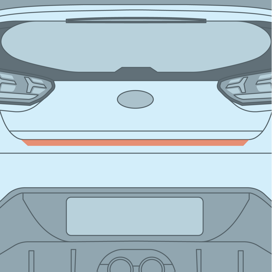 Hyundai - 2nd Gen - Veloster - Trunk Ledge PPF – Badgeskins