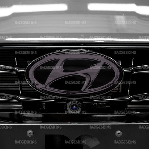 Hyundai - 8th Gen - Sonata - Front Smooth Tinted Hyundai Emblem Overlay
