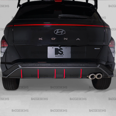 Hyundai - 2nd Gen - Kona N Line - Rear Bumper Diffuser Accent Overlay