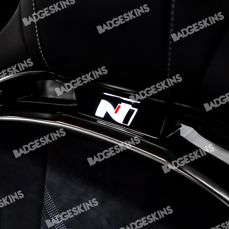 Load image into Gallery viewer, Hyundai - 7th Gen - Elantra - Front Seat Light Up &quot;N&quot; Logo Overlay (Solid &amp; Tint)
