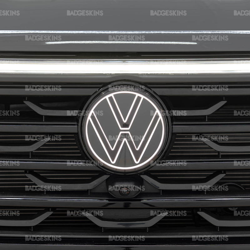 Load image into Gallery viewer, VW - MK1.5 - Atlas/Cross Sport - Front Smooth 1pc Tinted VW Emblem Overlay

