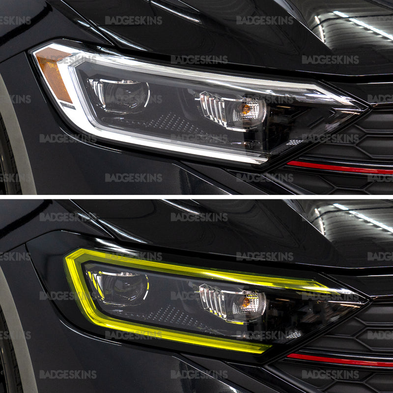 Load image into Gallery viewer, VW - MK7/7.5 - GLI - Head Light Eyelid and Amber Delete with DRL Tint
