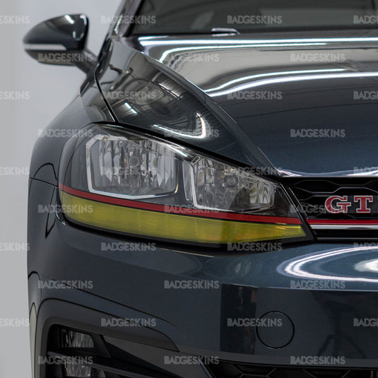 VW - MK7.5 - Golf - Front Smooth 1pc Tinted VW Emblem Overlay – Badgeskins