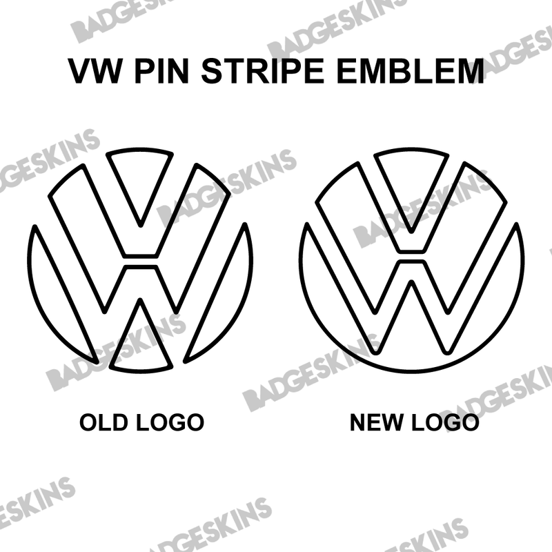 Load image into Gallery viewer, VW - MK2.5 - Tiguan - Front Smooth VW Emblem Pin-Stripe Overlay
