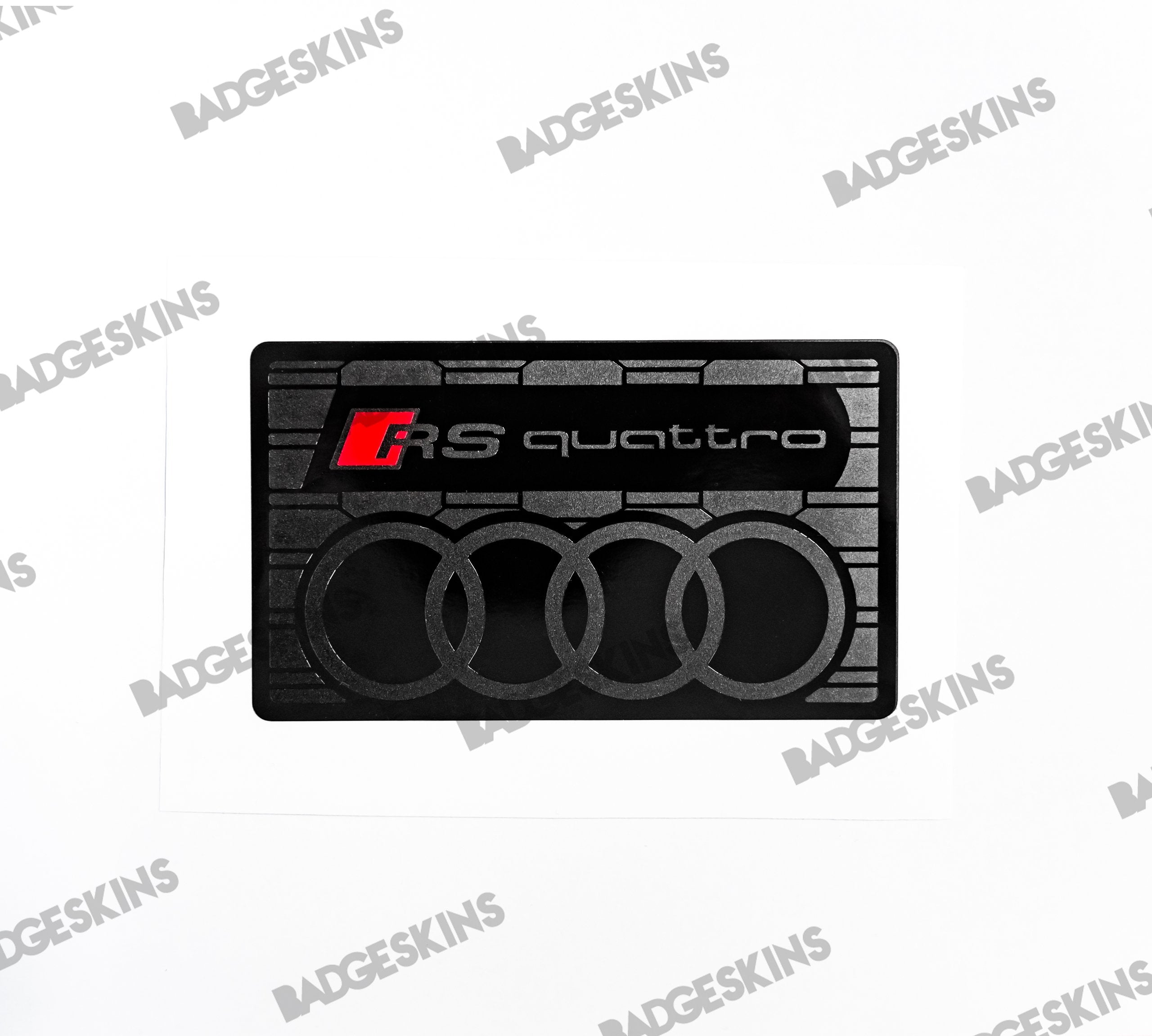 AUDI - 12273 - Sun Visor Warning Label HoneyComb Overlay – Badgeskins