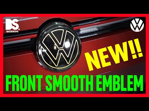 Load and play video in Gallery viewer, VW - MK8 - Golf - Front Smooth 2pc VW Emblem Pin-Stripe Overlay
