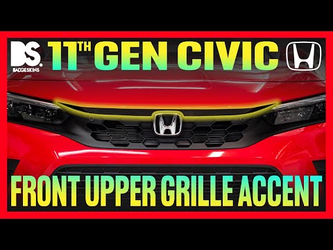 Load and play video in Gallery viewer, Honda - 11th Gen - Civic - Front Upper Grille Accent Overlay
