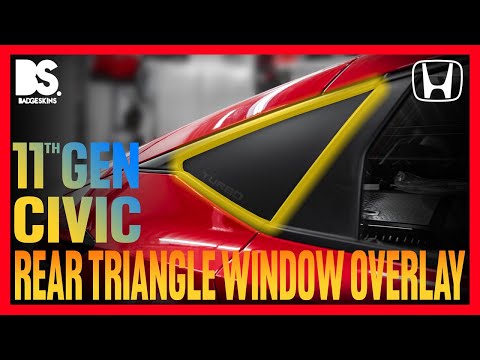 Load and play video in Gallery viewer, Honda - 11th Gen - Civic HB - Rear Triangle Window Overlay
