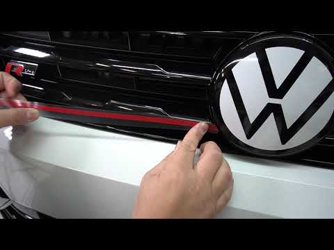 New VW Volkswagen RLine R Line Car Front Grill Grille Metal Emblem Badge