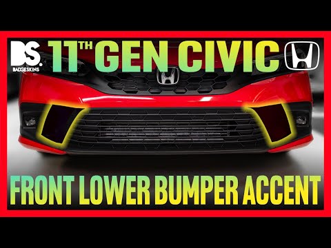 Load and play video in Gallery viewer, Honda - 11th Gen - Civic - Front Lower Bumper Accent Overlay
