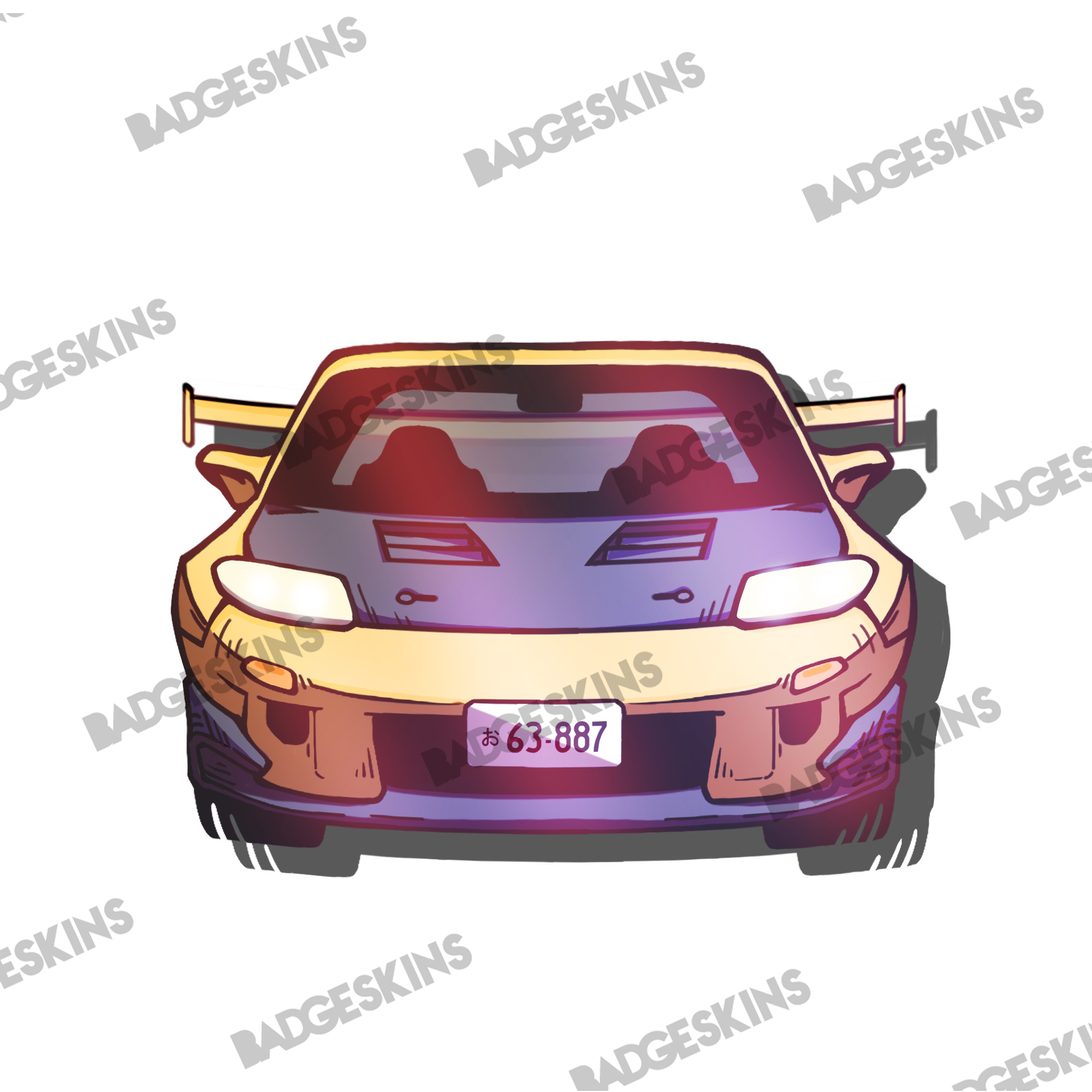 Initial 1003 Initial D - FD3S Chaser Combo – Badgeskins