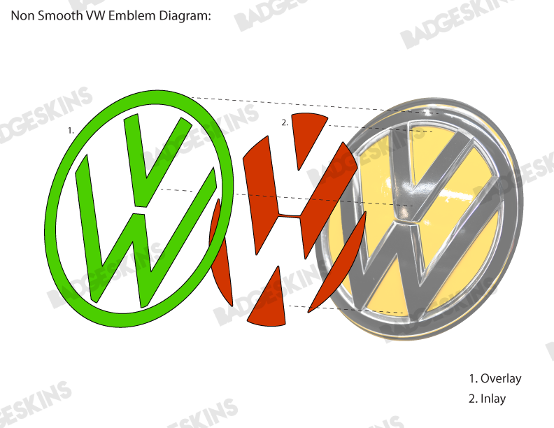 VW - MK7.5 - Golf - VW Emblem Overlay (Non Smooth)