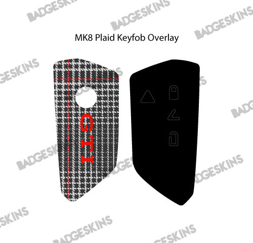 VW - MK8 - Golf - Clark Plaid GTI Key Fob Overlay