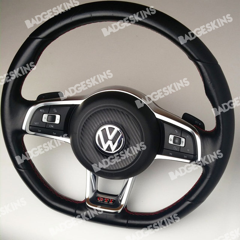 Load image into Gallery viewer, VW - MK6.5 - Jetta/GLI  - CF Steering Wheel Inlay Set
