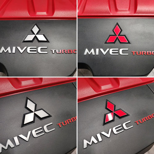 Mitsubishi - Lancer Evolution - Engine Cover Triple Diamond Badge Overlay