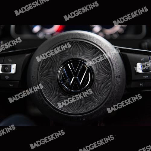VW - MQB - Steering Wheel VW Emblem Overlay (Round Airbag)