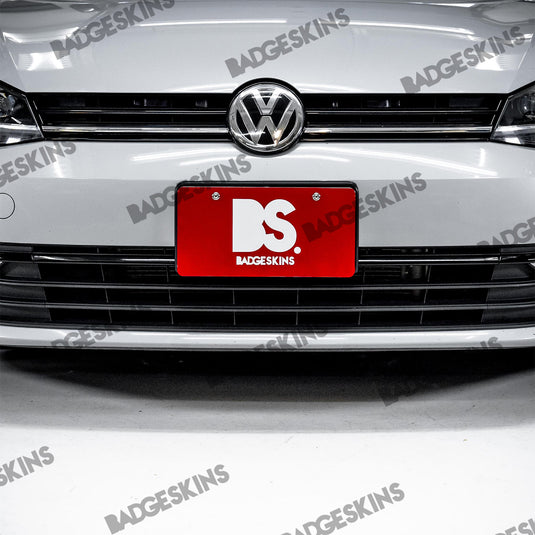 VW - MK7.5 - Golf - Front Smooth 1pc Tinted VW Emblem Overlay – Badgeskins