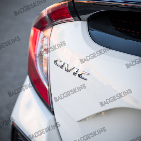 Type R Overlays Honda - 10th Gen - Civic Type R - Rear Civic Badge Overlay (Large ...