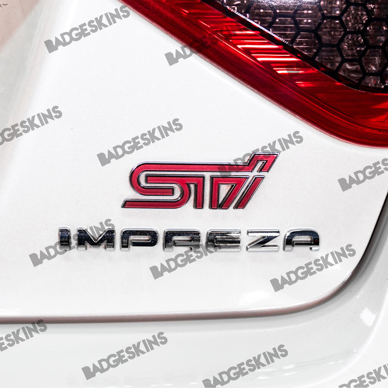 Load image into Gallery viewer, Subaru - Impreza/WRX STI - Rear Impreza Badge Overlay (2008-2014)
