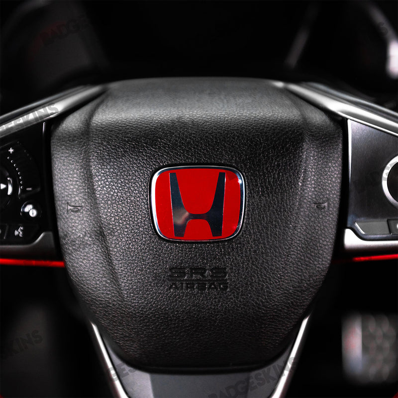 Load image into Gallery viewer, Honda - Civic - FK8 Type R - Steering Wheel Emblem Overlay
