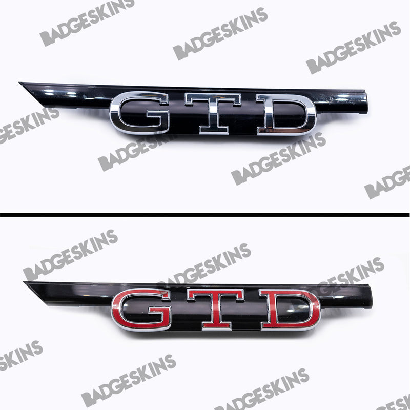 Load image into Gallery viewer, VW - MK8 - Golf GTD - Front Grille GTD Badge Overlay
