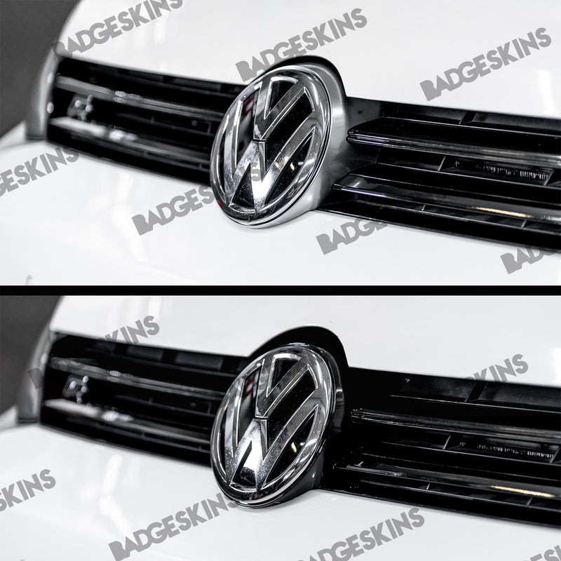 VW - MK7 - Golf R - Front Grille VW Emblem Housing Chrome Delete ...