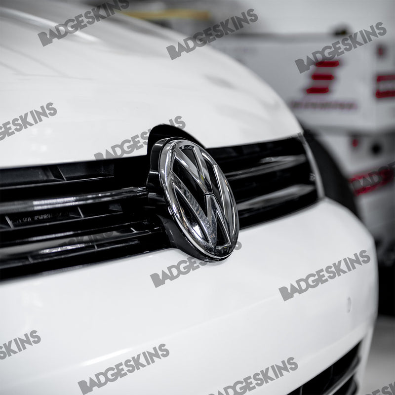 Load image into Gallery viewer, VW - MK7 - Golf R - Front Grille VW Emblem Housing Chrome Delete
